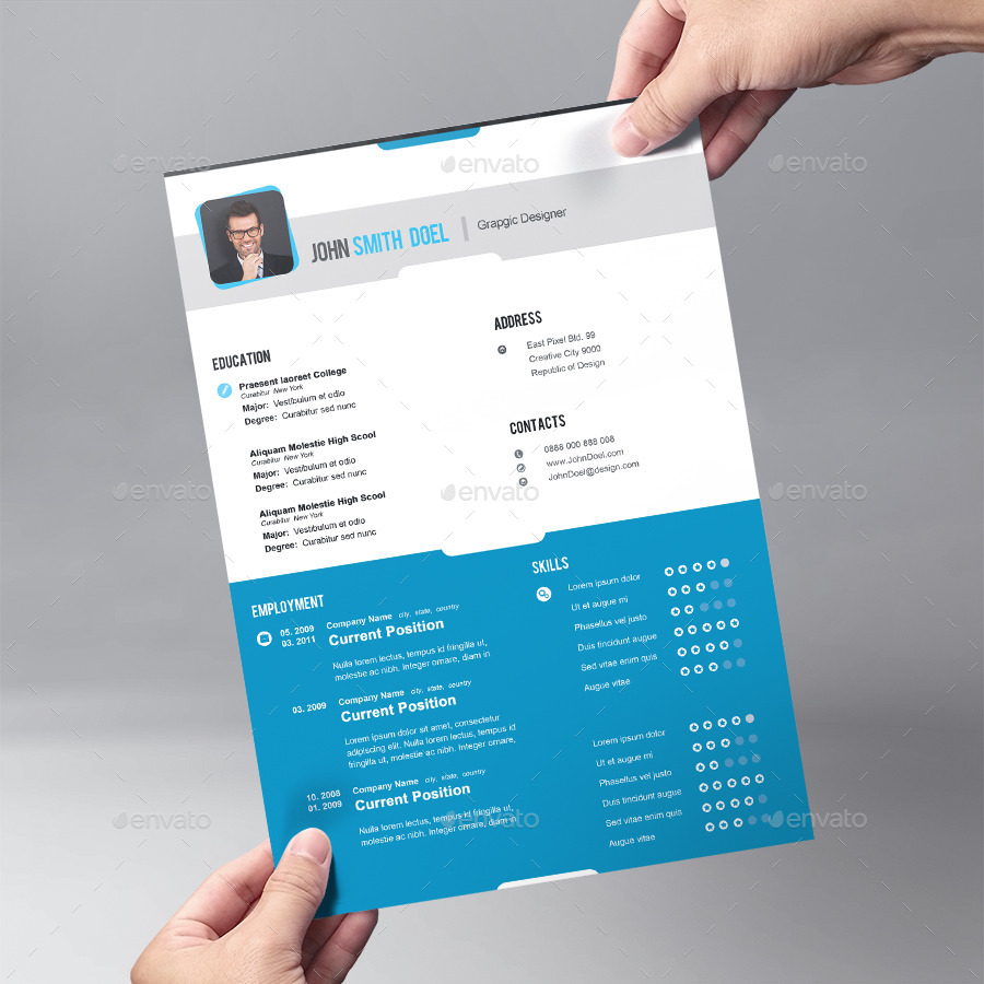 Personal Resume Template Design by graphicsdesignator | GraphicRiver